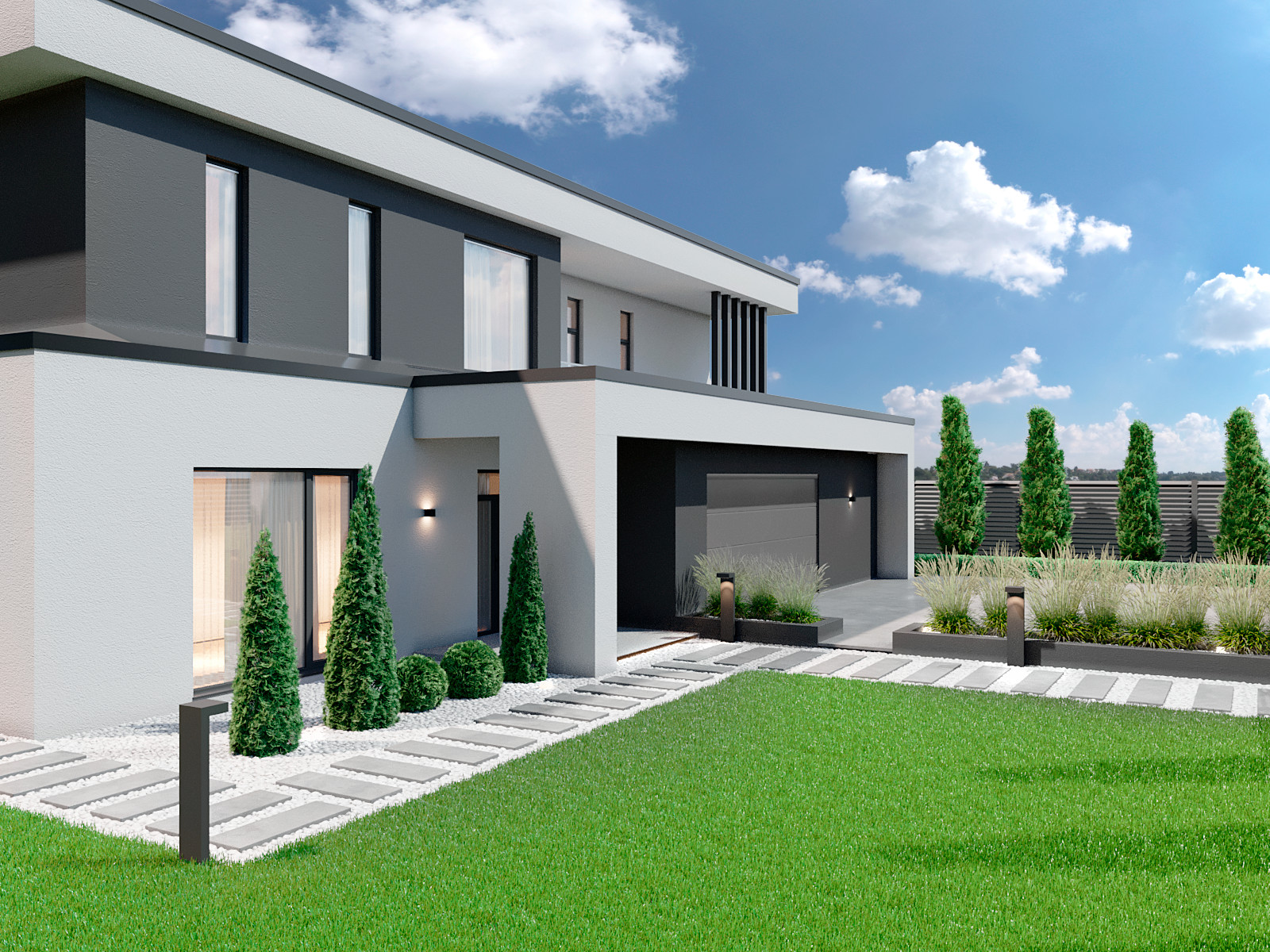 Обложка проекта: Ландшафт участка в м/р Лесной остров