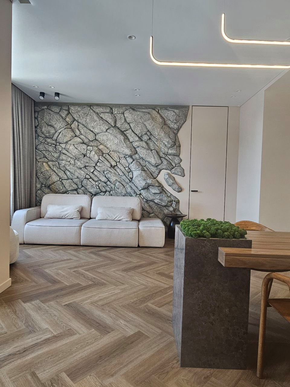 Двух комнатная квартира в стиле эко минимализм. 2023-24 г