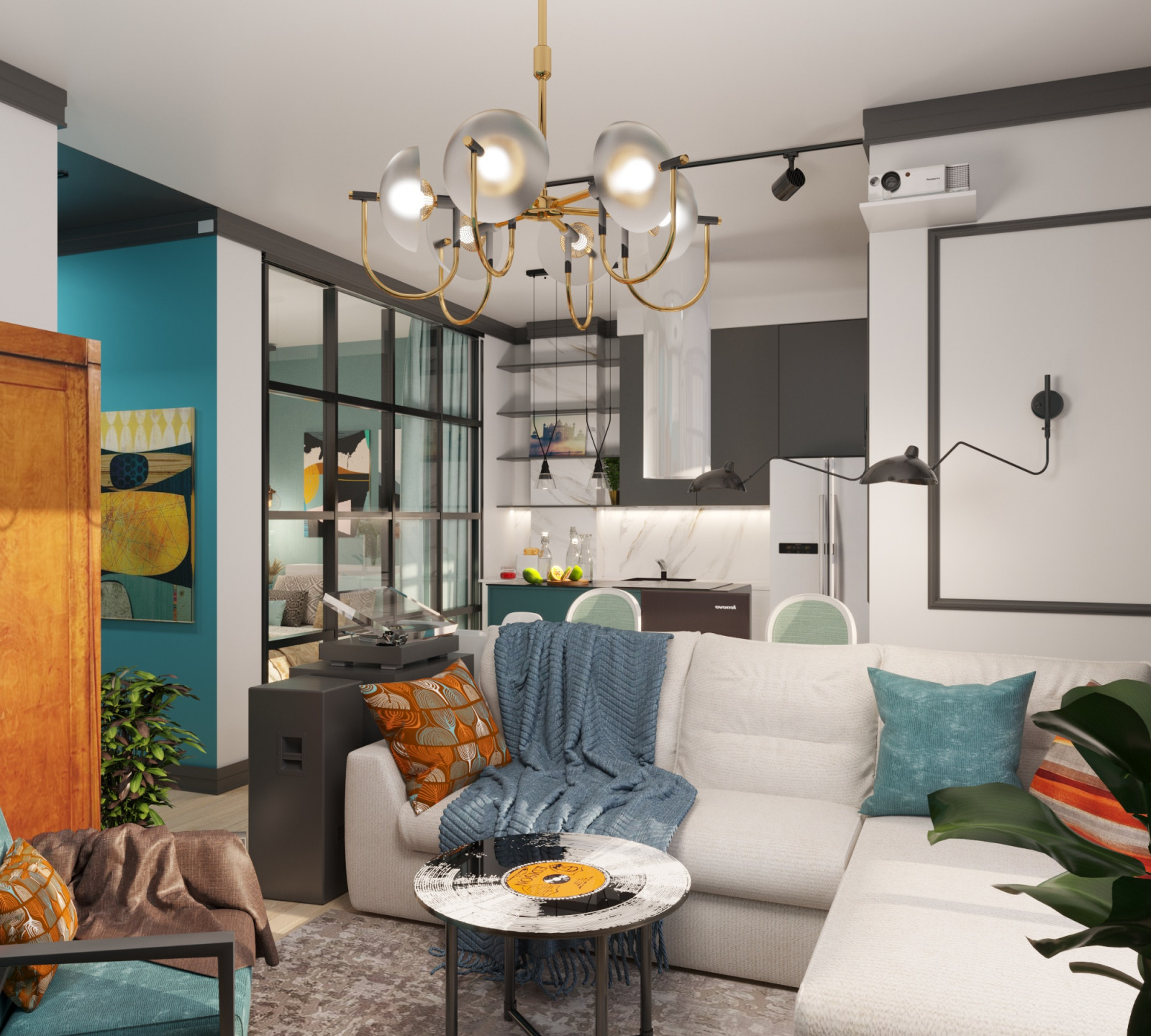 Apartment in the style of modern classics