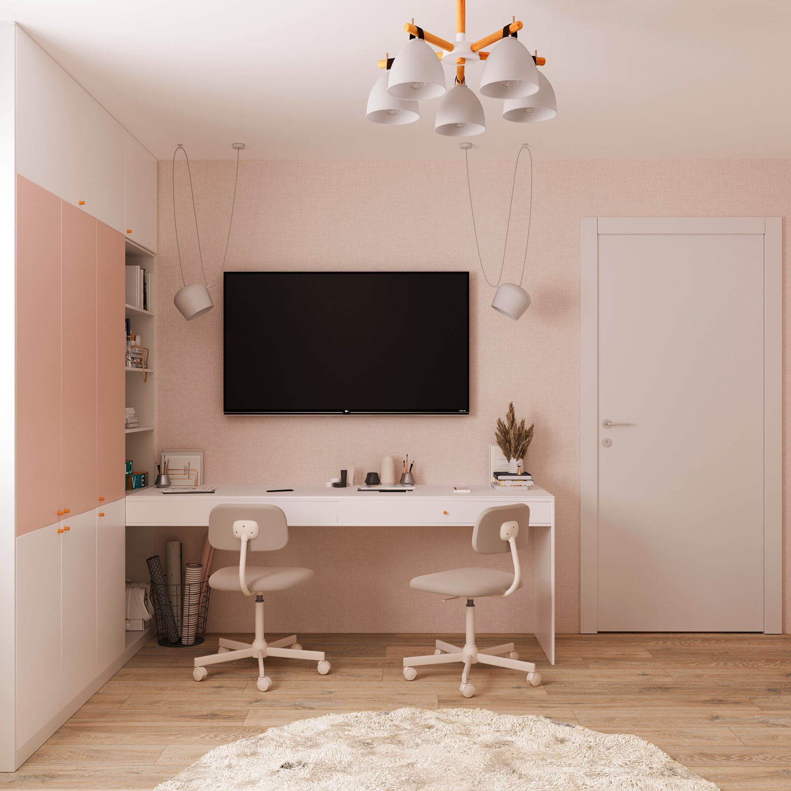 Обложка проекта: Нежная детская для двух девочек