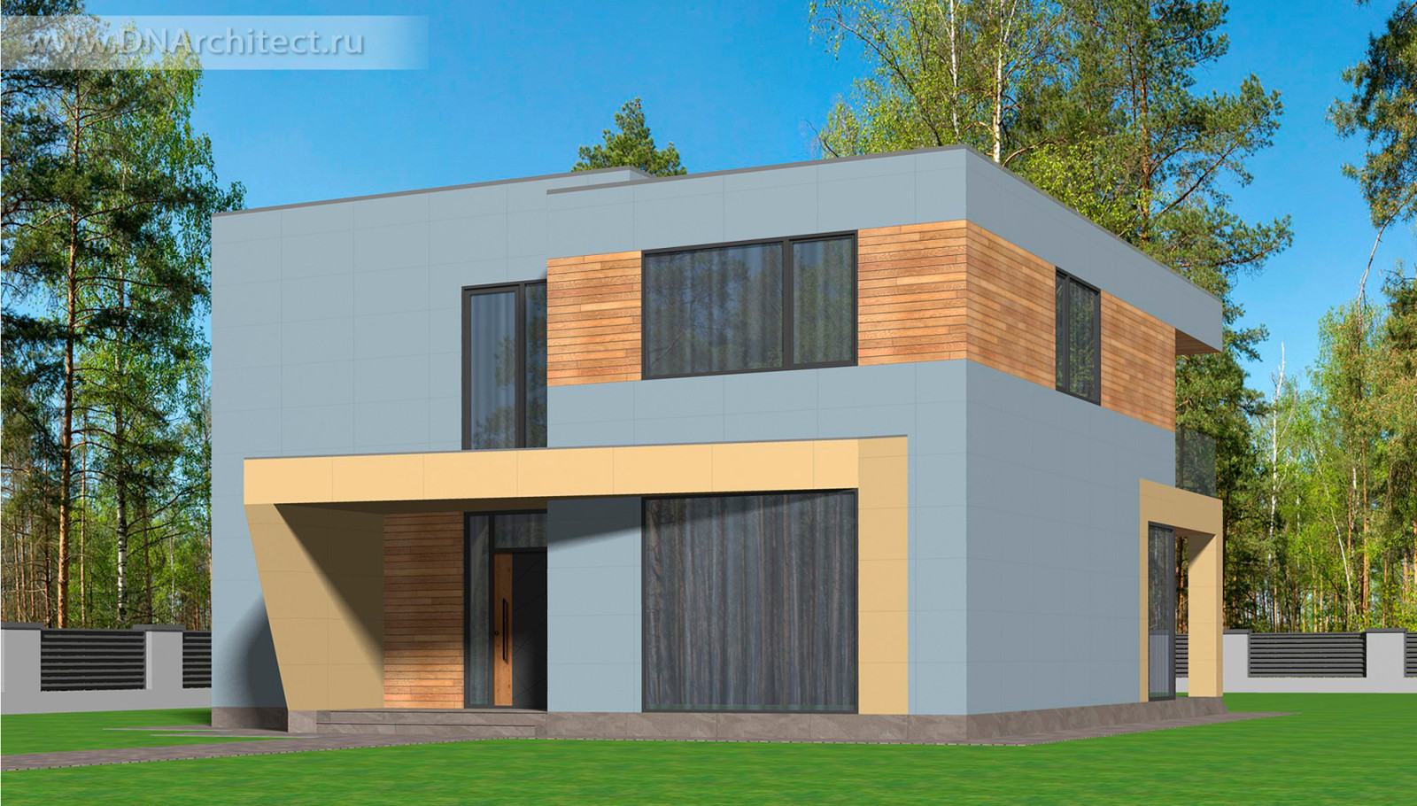 Проект дома в стиле модернизм / кубизм