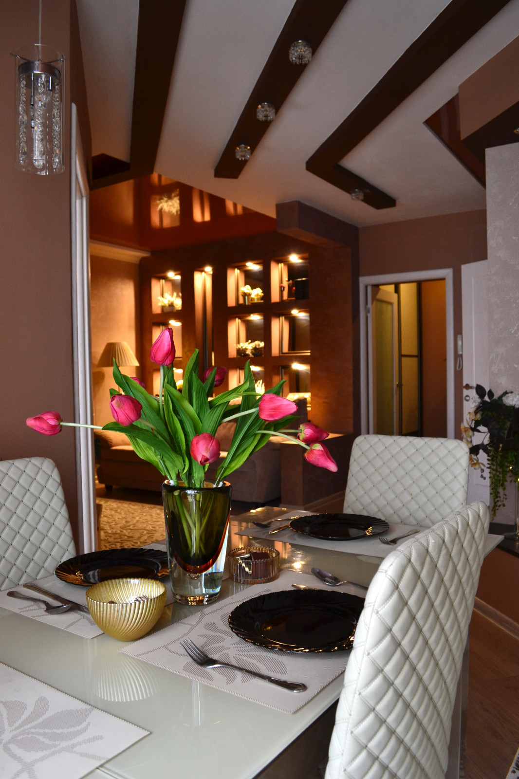 Теплые оттенки - гостиная