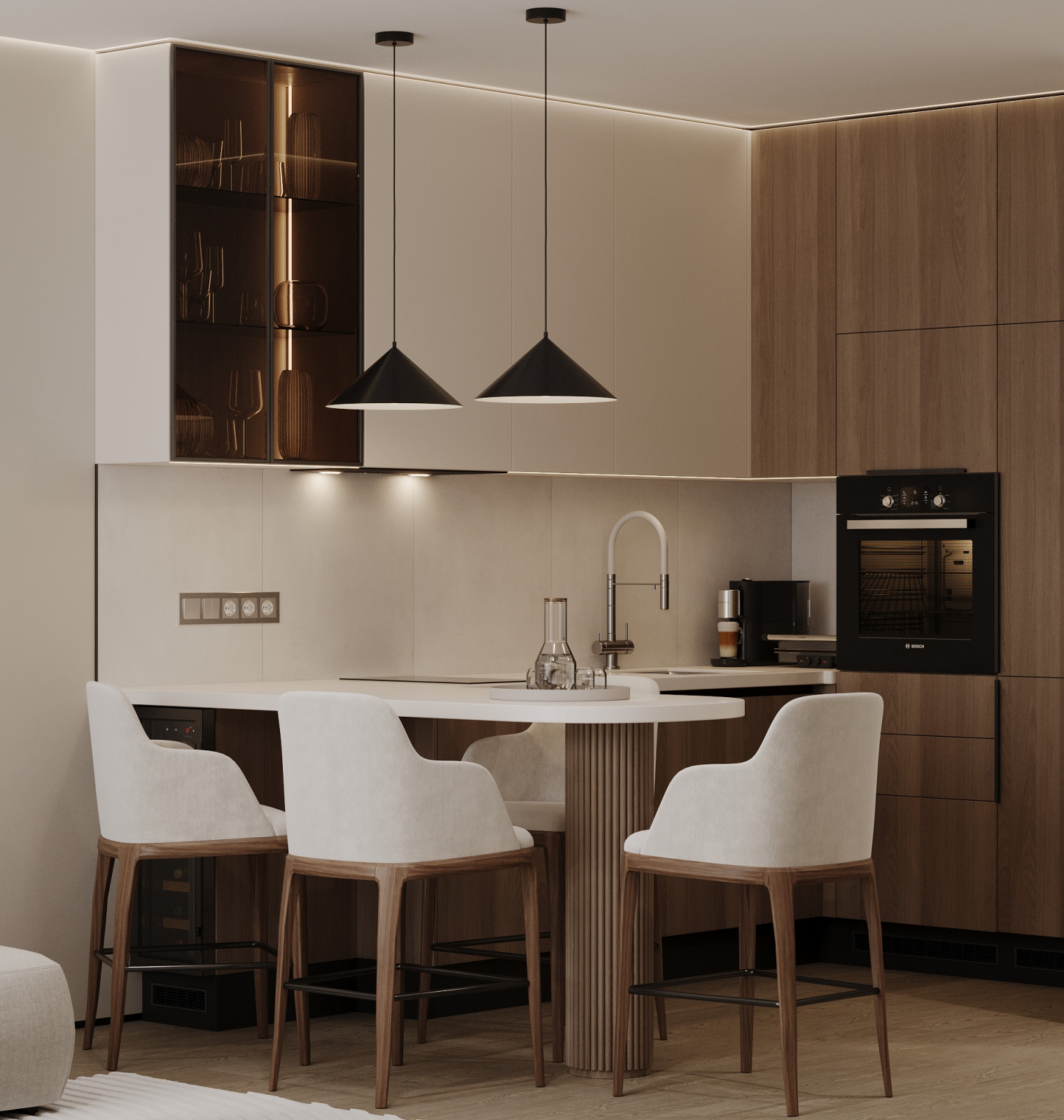 Эскизный проект интерьерной квартиры в Москве