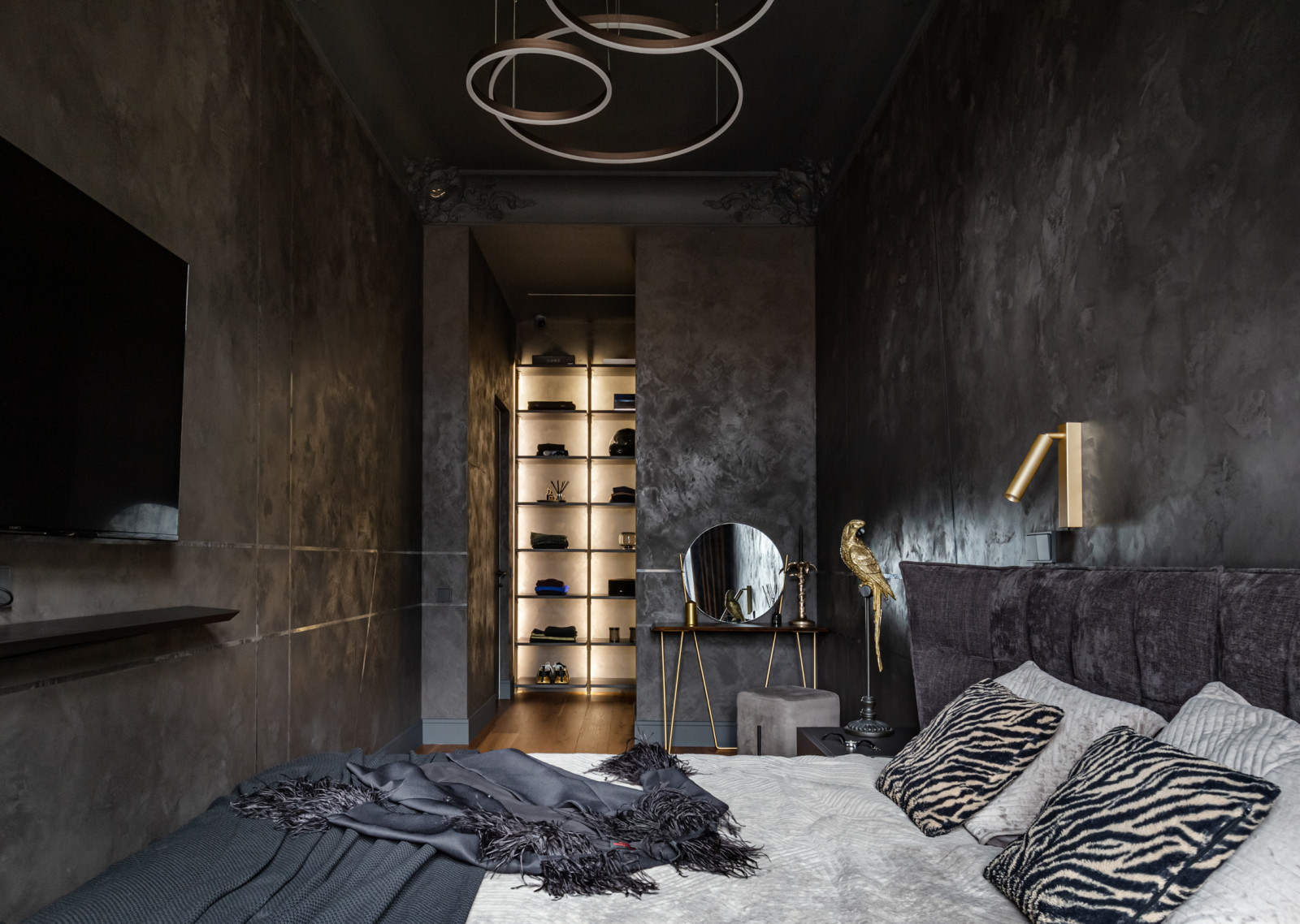 Черный интерьер 66м.кв.