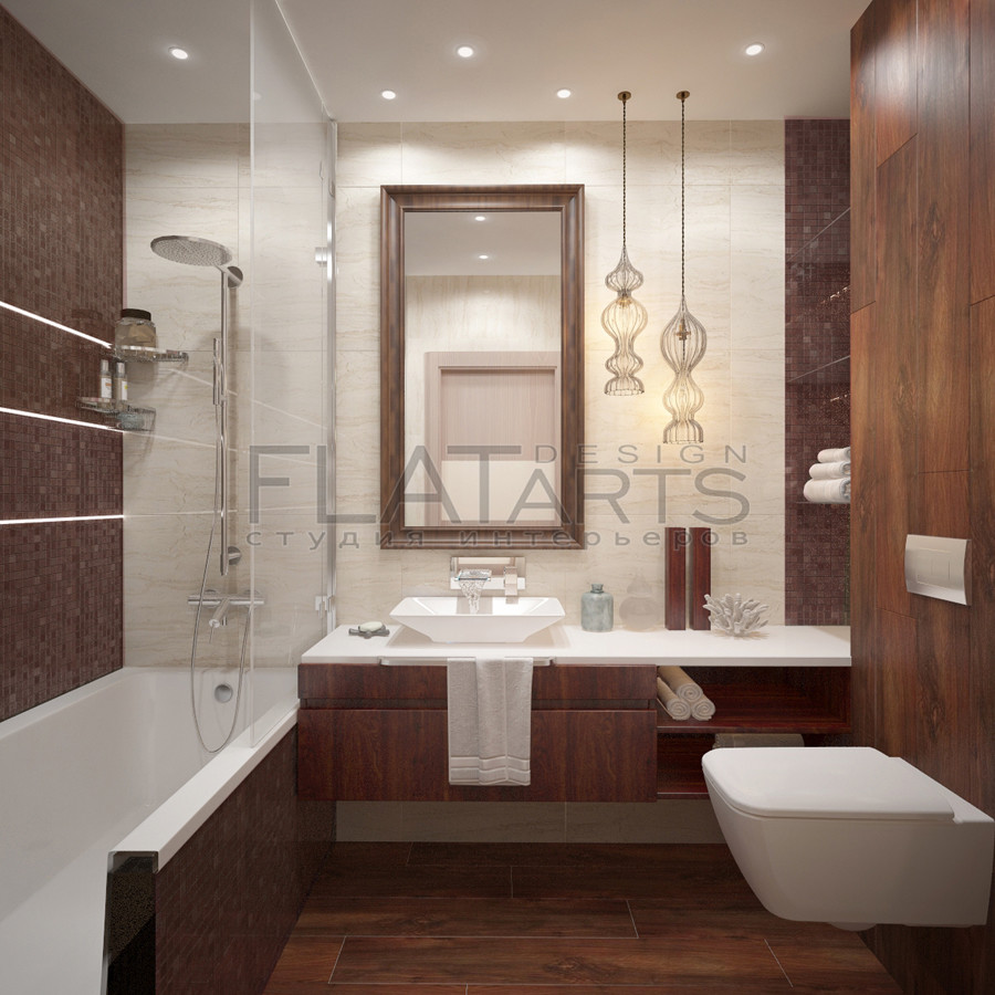 Дизайн 3-ной квартиры в современном, с элементами эко-стиля