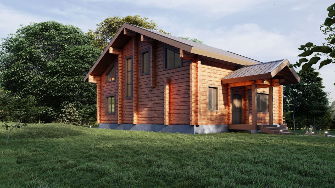 Загородный дом из бруса