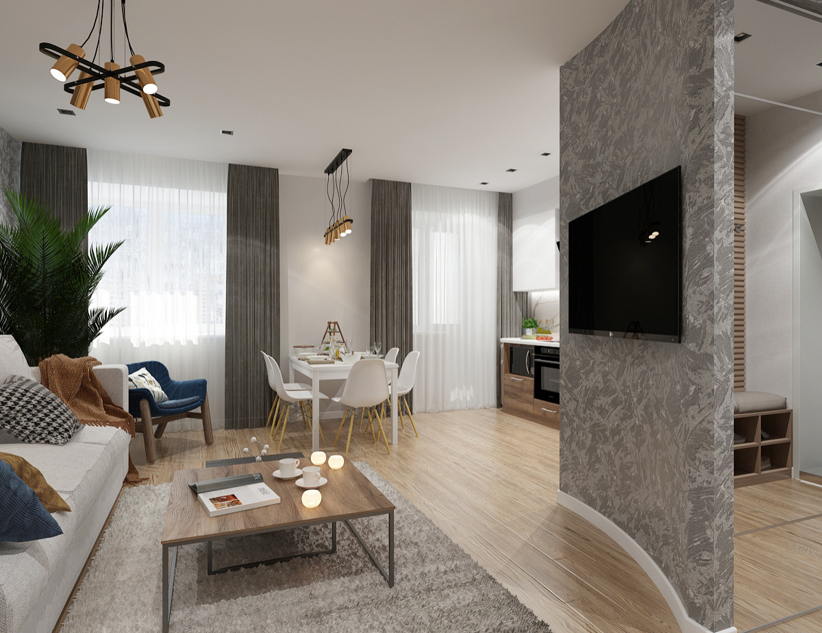 Дизайн-проект квартиры в районе Серебрянный берег г.Омск