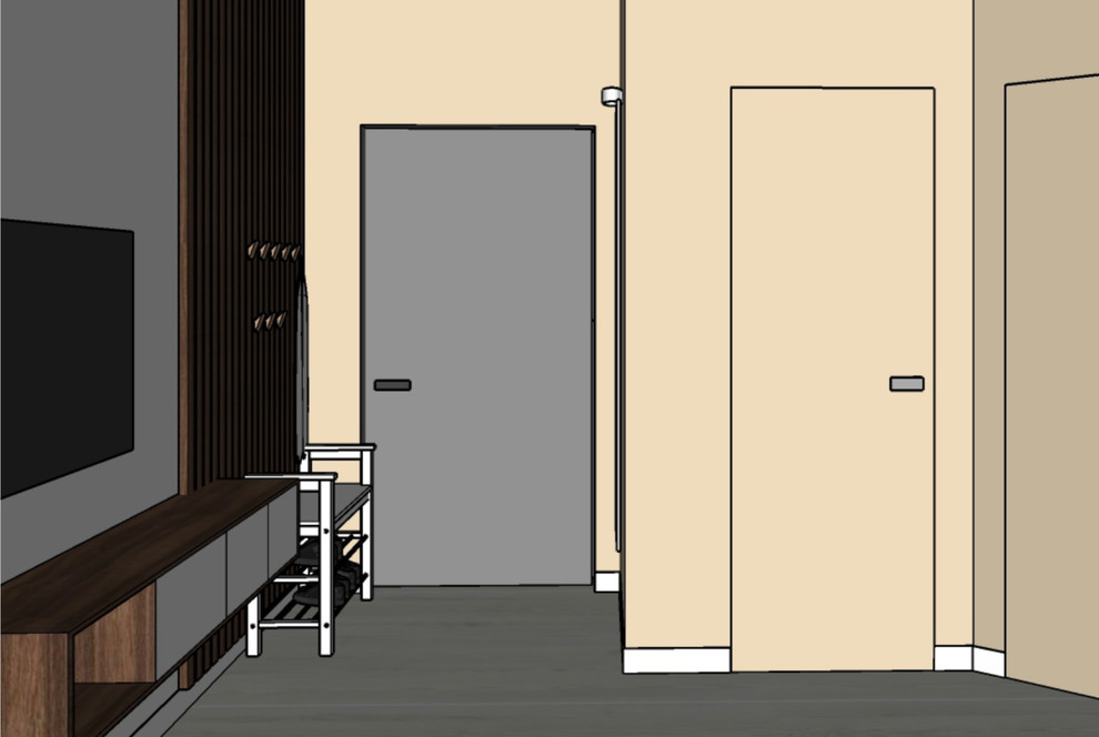 Эскизный проект двухкомнатной квартиры