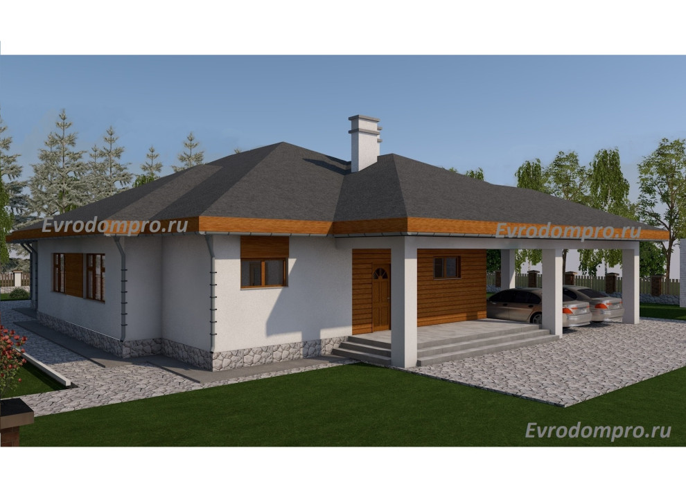 Проект дома в американском стиле R-74