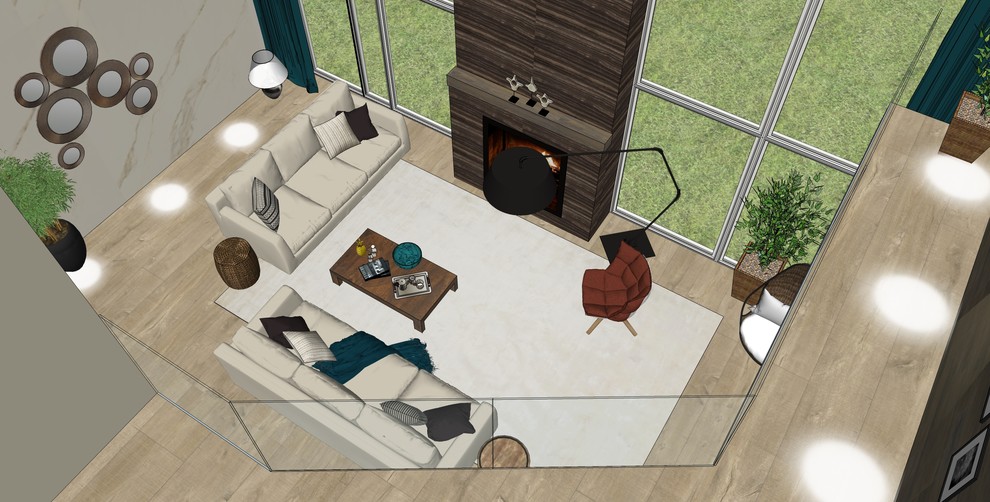 Современный дом с камином в Кольцово