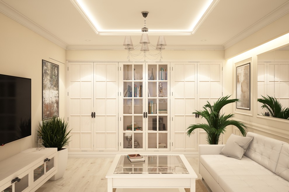 Обложка проекта: Бюджетный проект двухкомнатной квартиры в стиле неоклассика