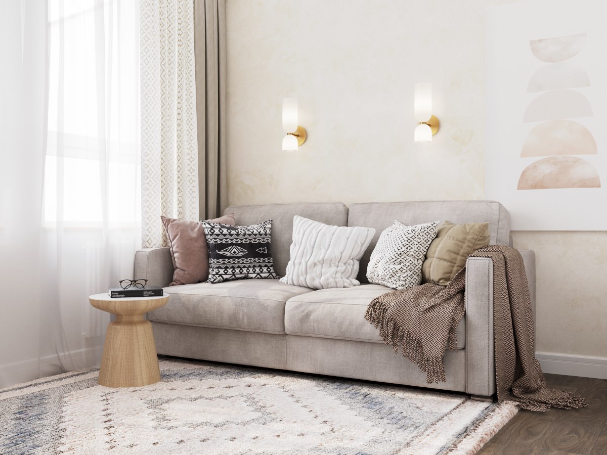 Гостевая комната в скандинавском стиле в ЖК "Скандинавия" Москва