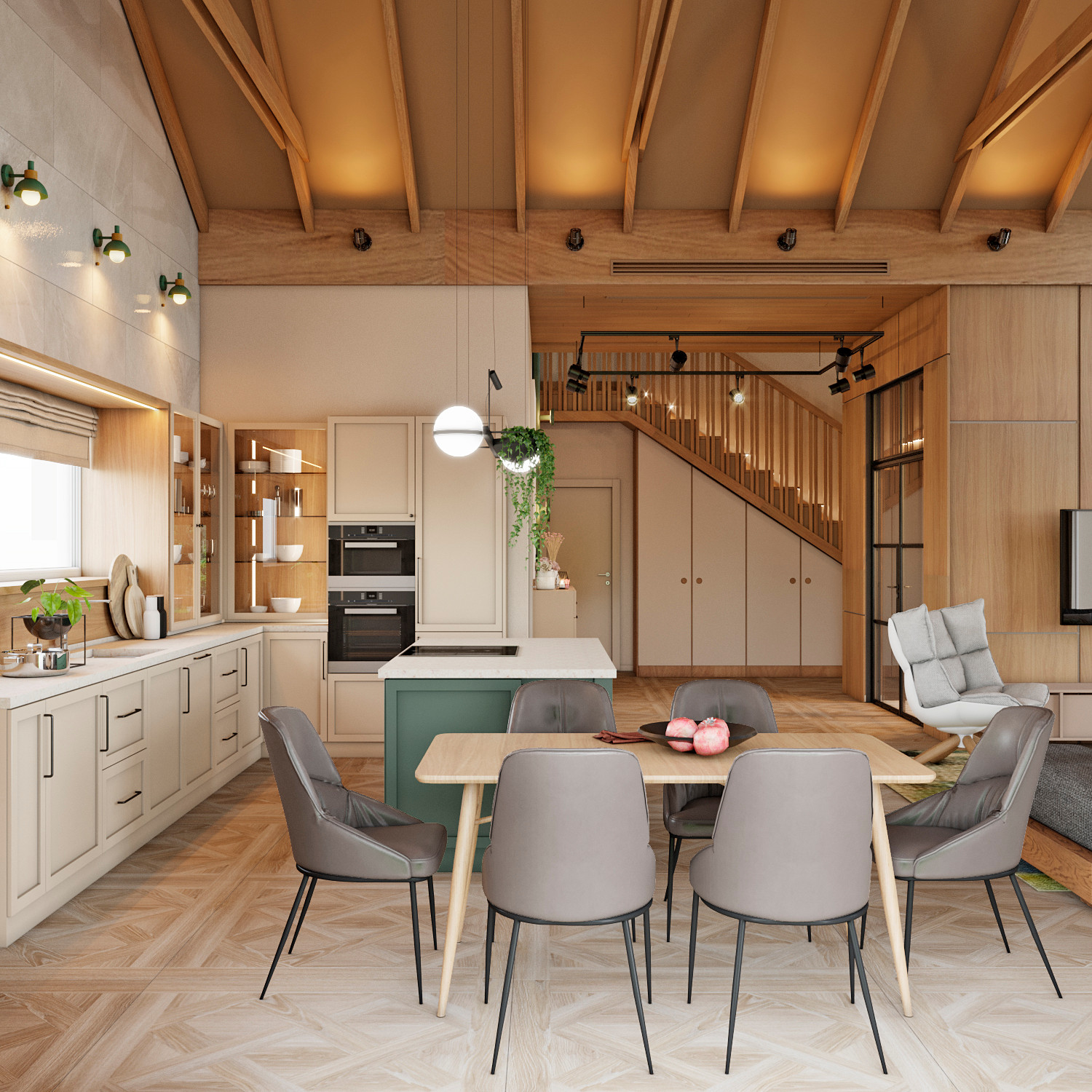 High roof house