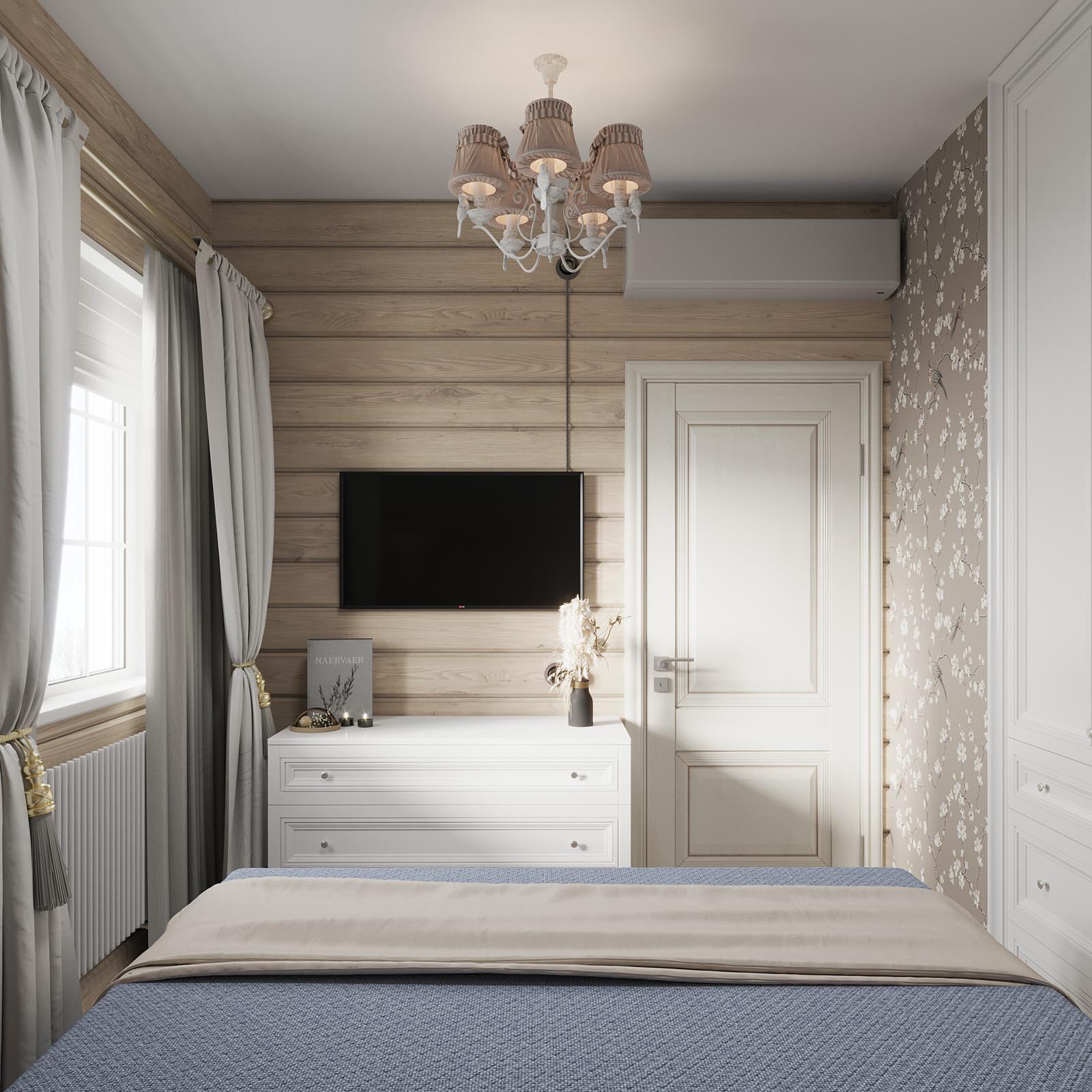 Дизайн интерьера срубного дома