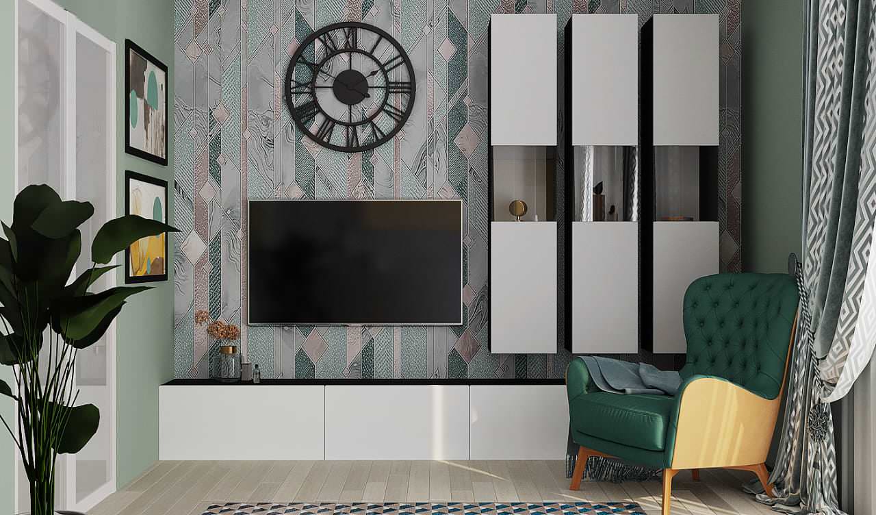 Кухня -гостиная для семьи из 3 -х человек