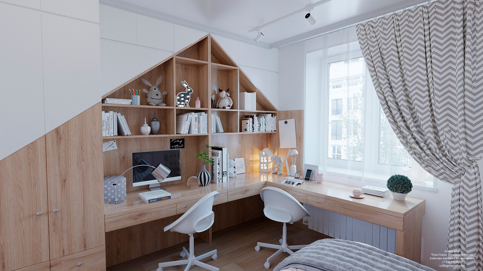 Дизайн интерьера детской для девочек