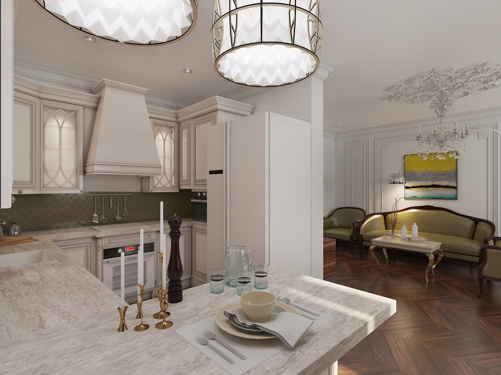 Проект 3-х комн. квартиры для семьи с двумя детьми. Стиль - легкая классика