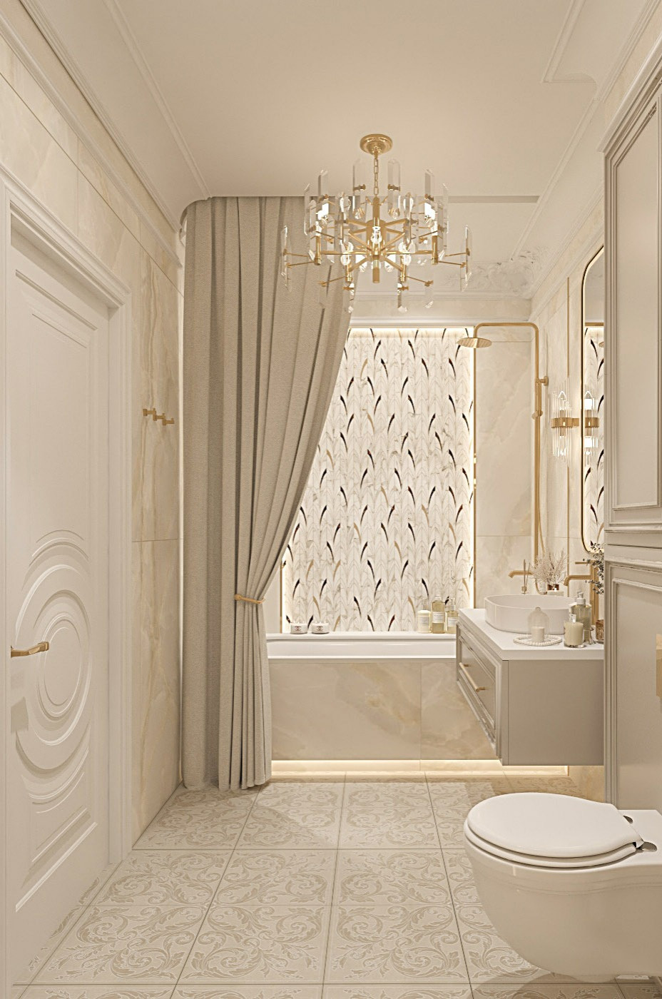 Обложка проекта: Интерьер Женской Ванной комнаты. Таунхаус в КП "Образцово"