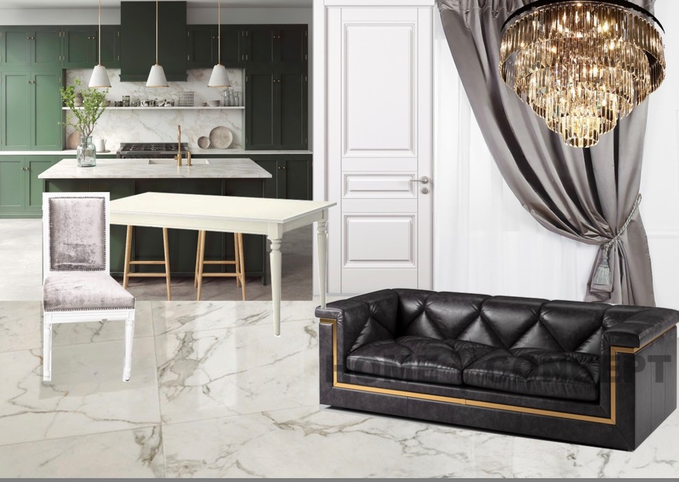 Обложка проекта: Кухня студия в загородном доме