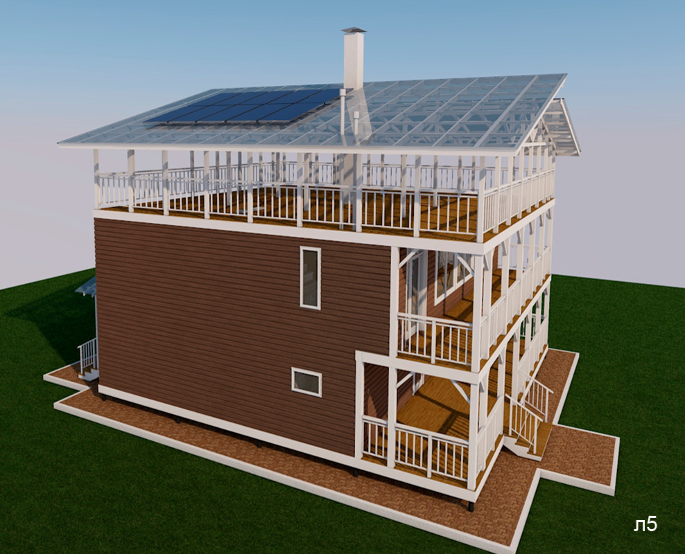 Обложка проекта: Реконструкция дачного домика с увеличением площади и этажности