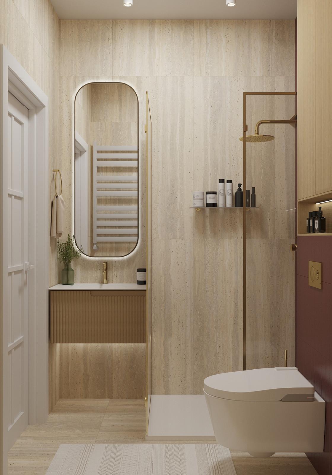 Санузлы и постирочная.