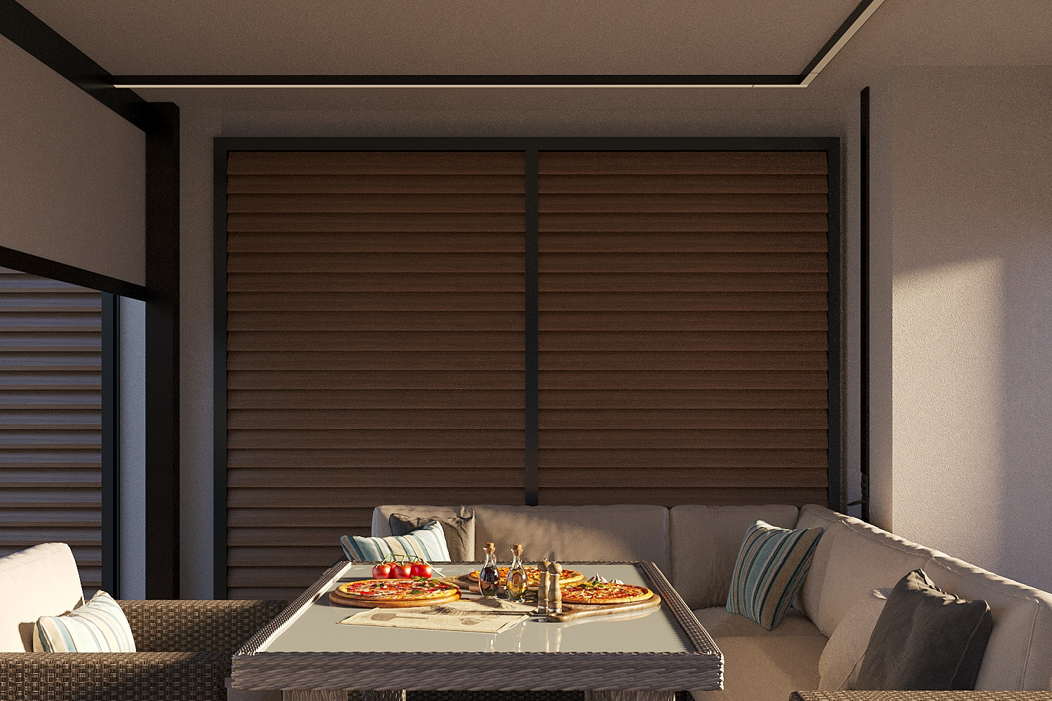 Дизайн интерьера террасы в квартире ЖК "Квартал на Некрасова"