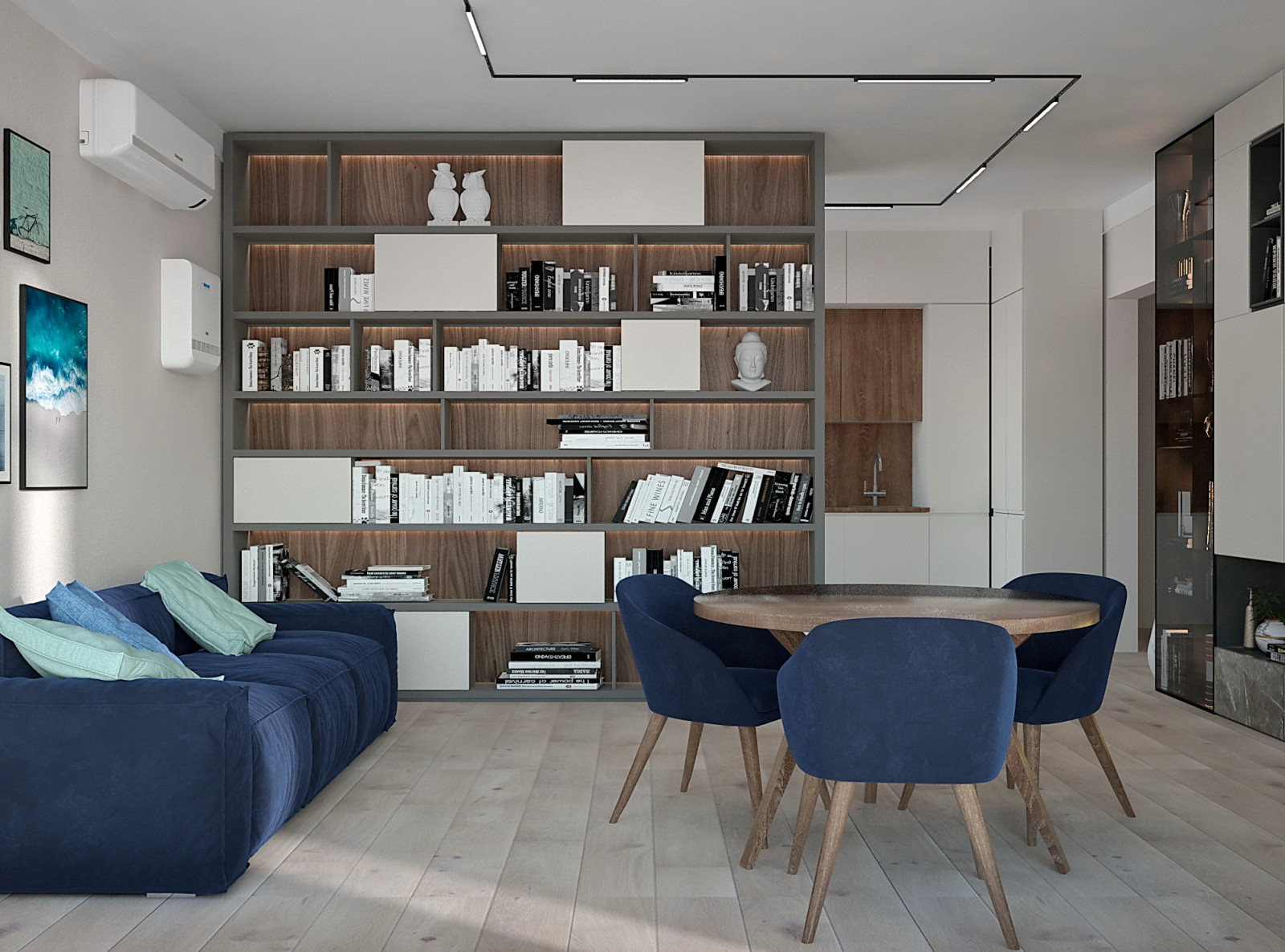 Гостиная. Два варианта цветового решения.