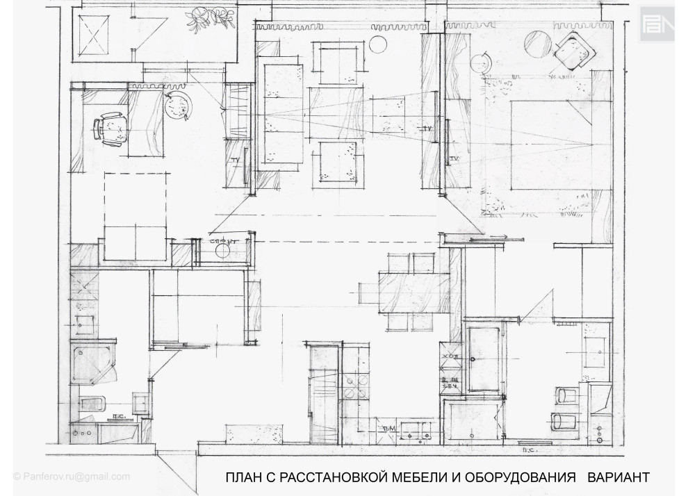 Обложка проекта: Дизайн-проект квартиры в ЖК "Фьюжн парк"