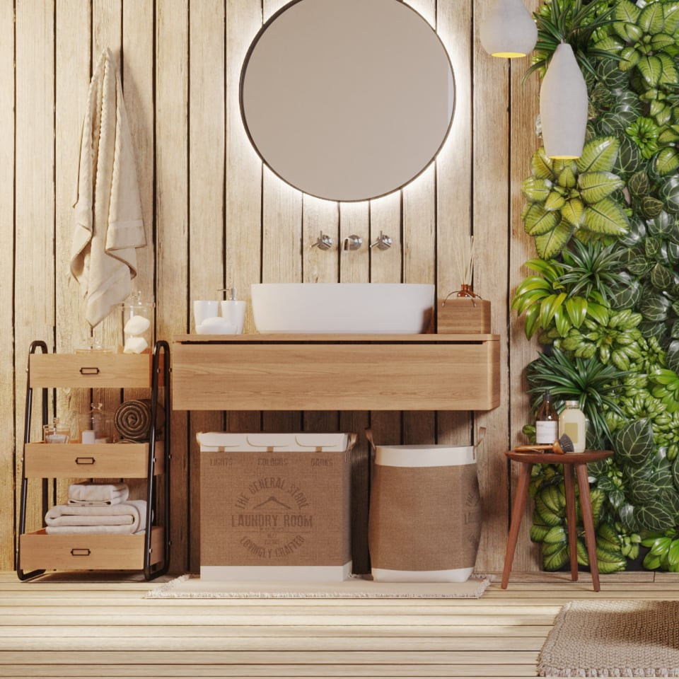 Обложка проекта: ванная в эко стиле