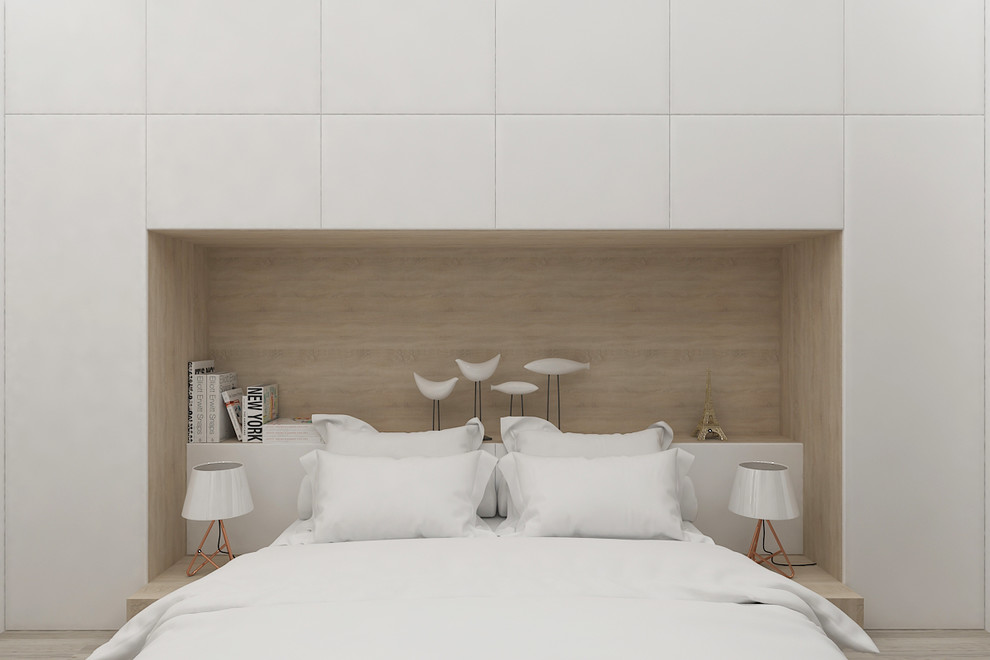 Обложка проекта: Маленькая спальня в стиле минимализм