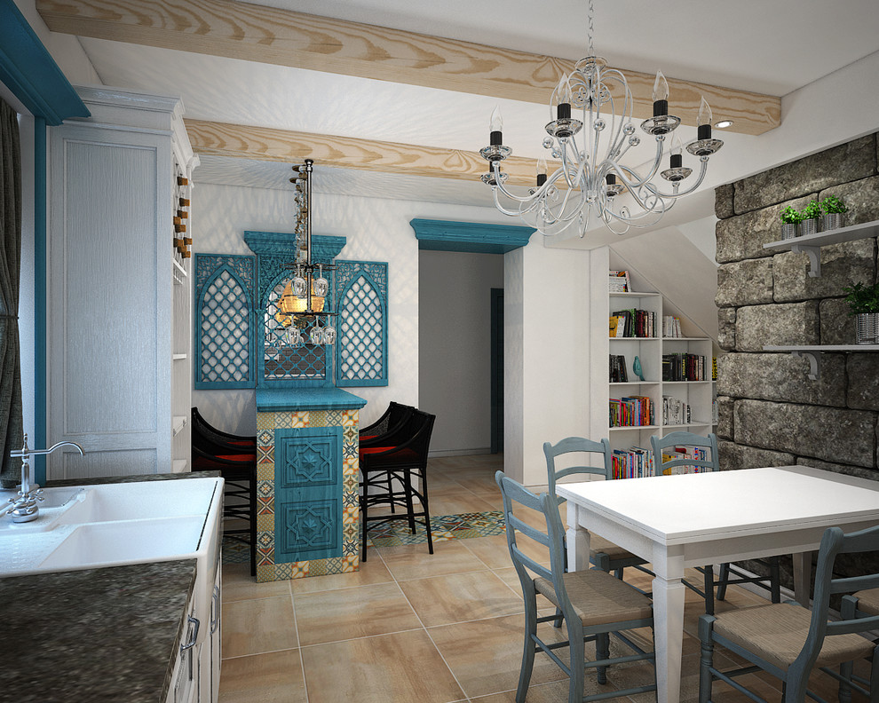 Таунхаус. Общая площадь 120 м2. Стиль Фьюжн.