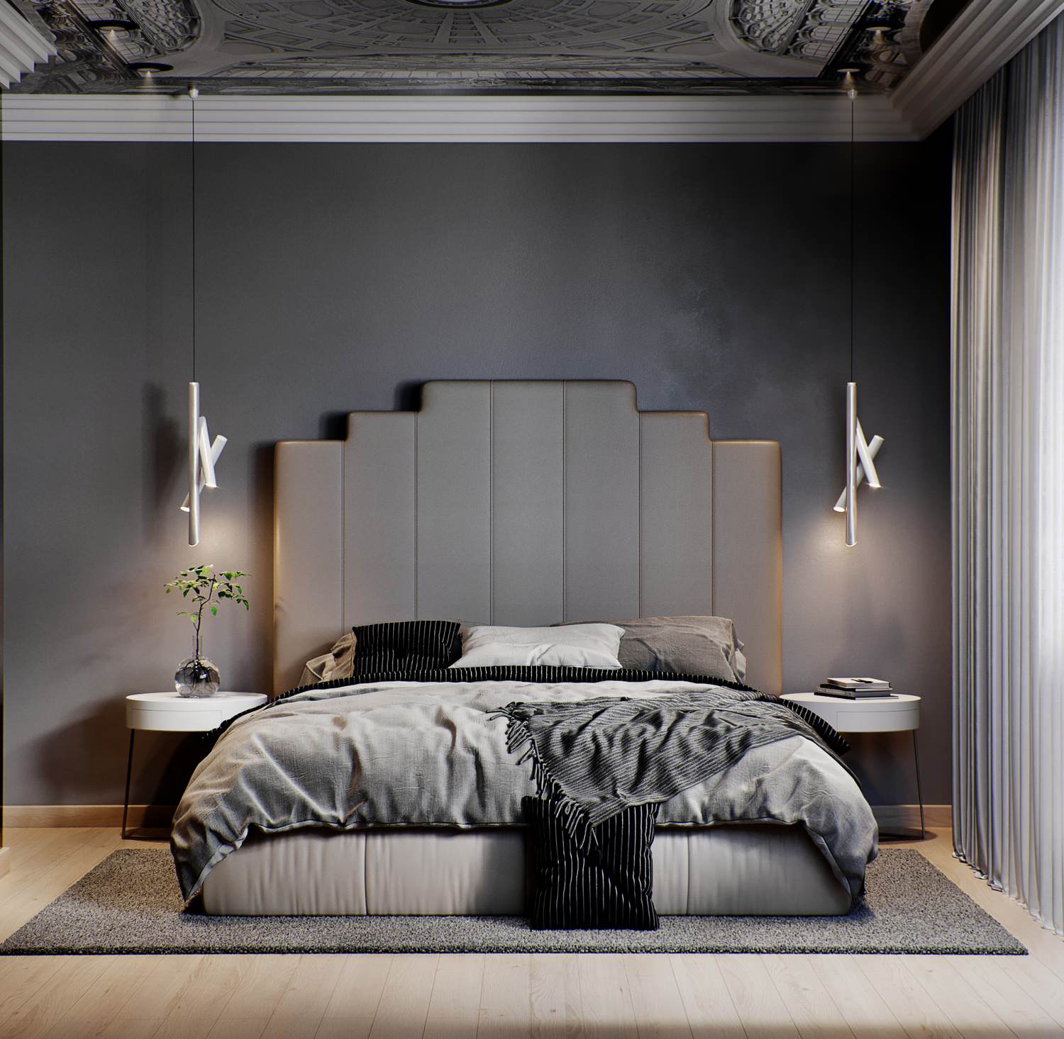 Models in party dresses - дизайн квартиры в стиле лофт и ар-деко, 54 кв.м.