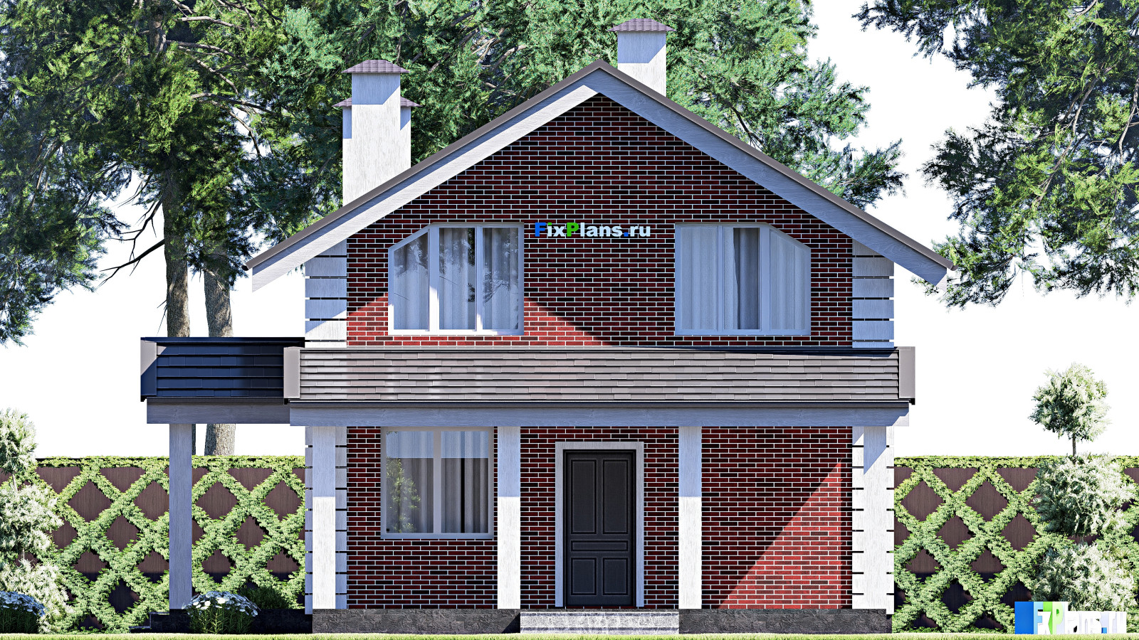 Проект дома с мансардой 10х11 м S111м2 F-17342