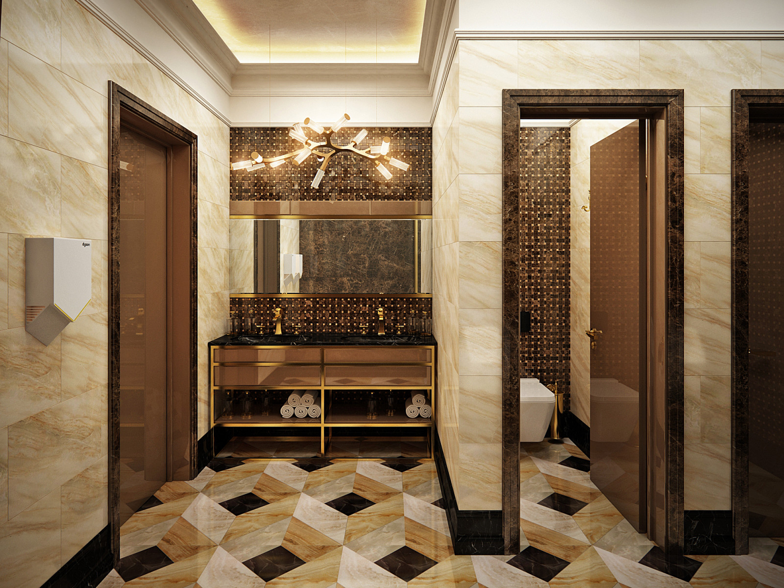 Туалетная комната в ресторане