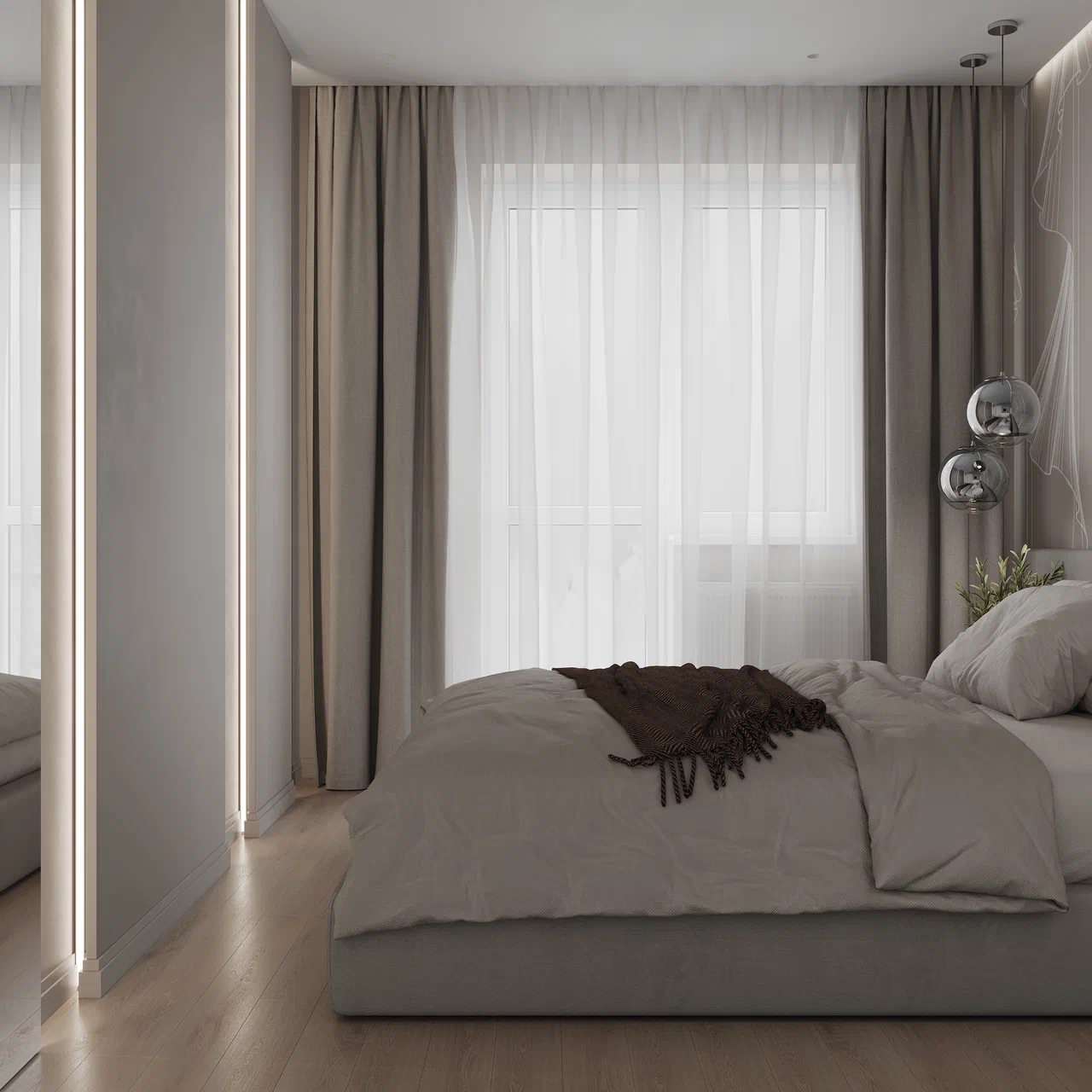 Дизайн-проект двухкомнатной квартиры для семейной пары