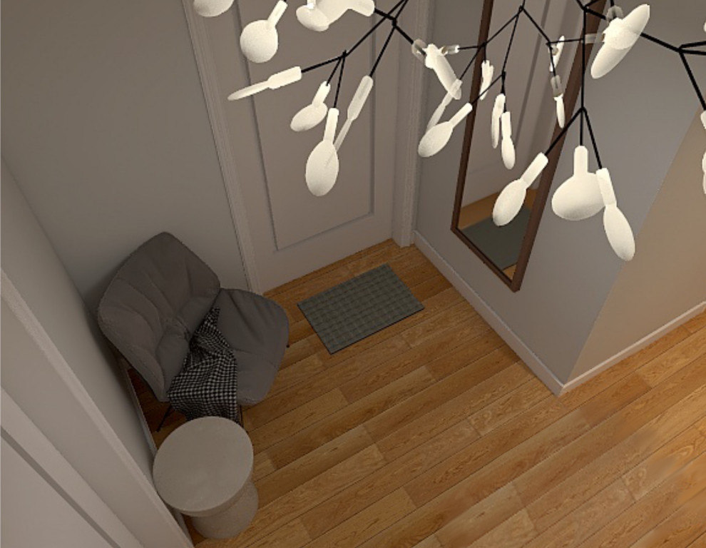 Двухкомнатная квартира в скандинавском стиле