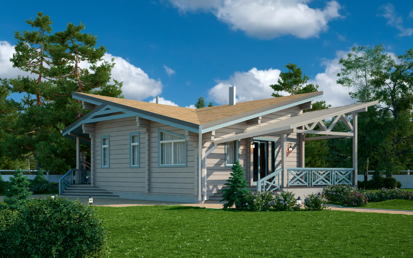 Обложка проекта: Дом из клееного бруса | Пегас 144