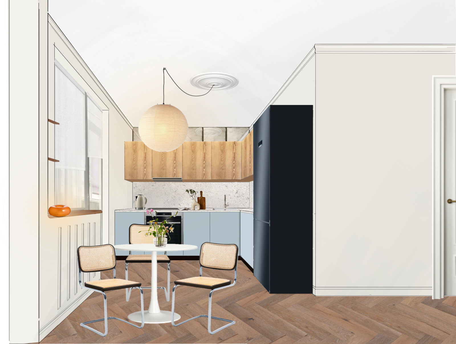 Обложка проекта: Стиль винтаж в современном интерьере. Проект в коллажах.