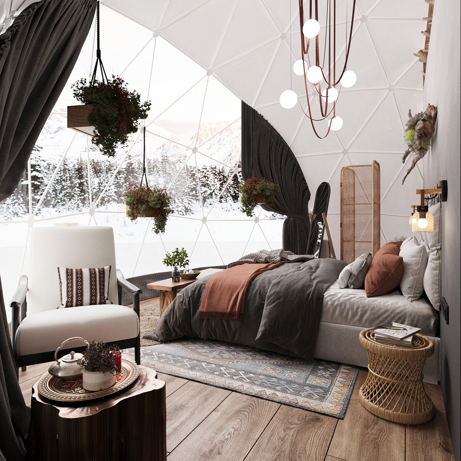 Дизайн-проект глэмпинга на Алтае.