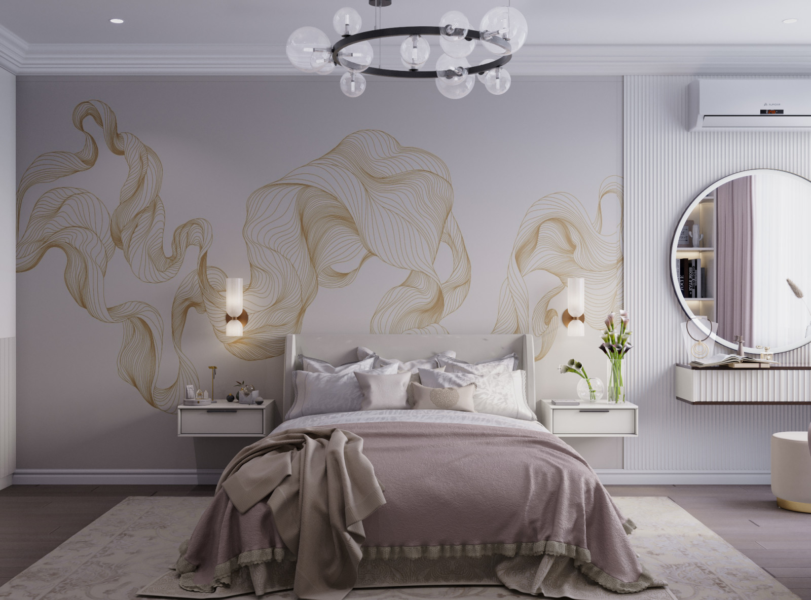 Современная квартира с элементами неоклассики