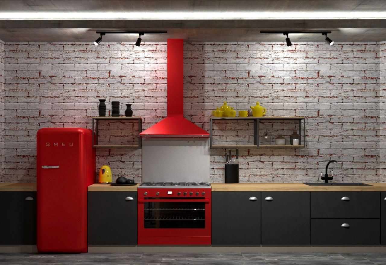 Офисная кухня в стиле лофт