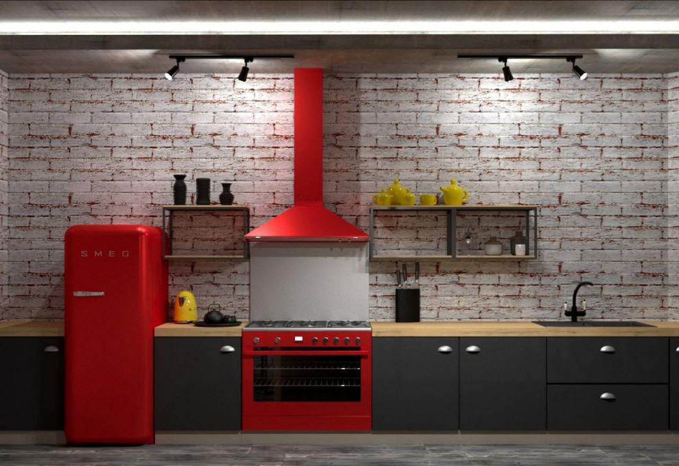 Офисная кухня в стиле лофт