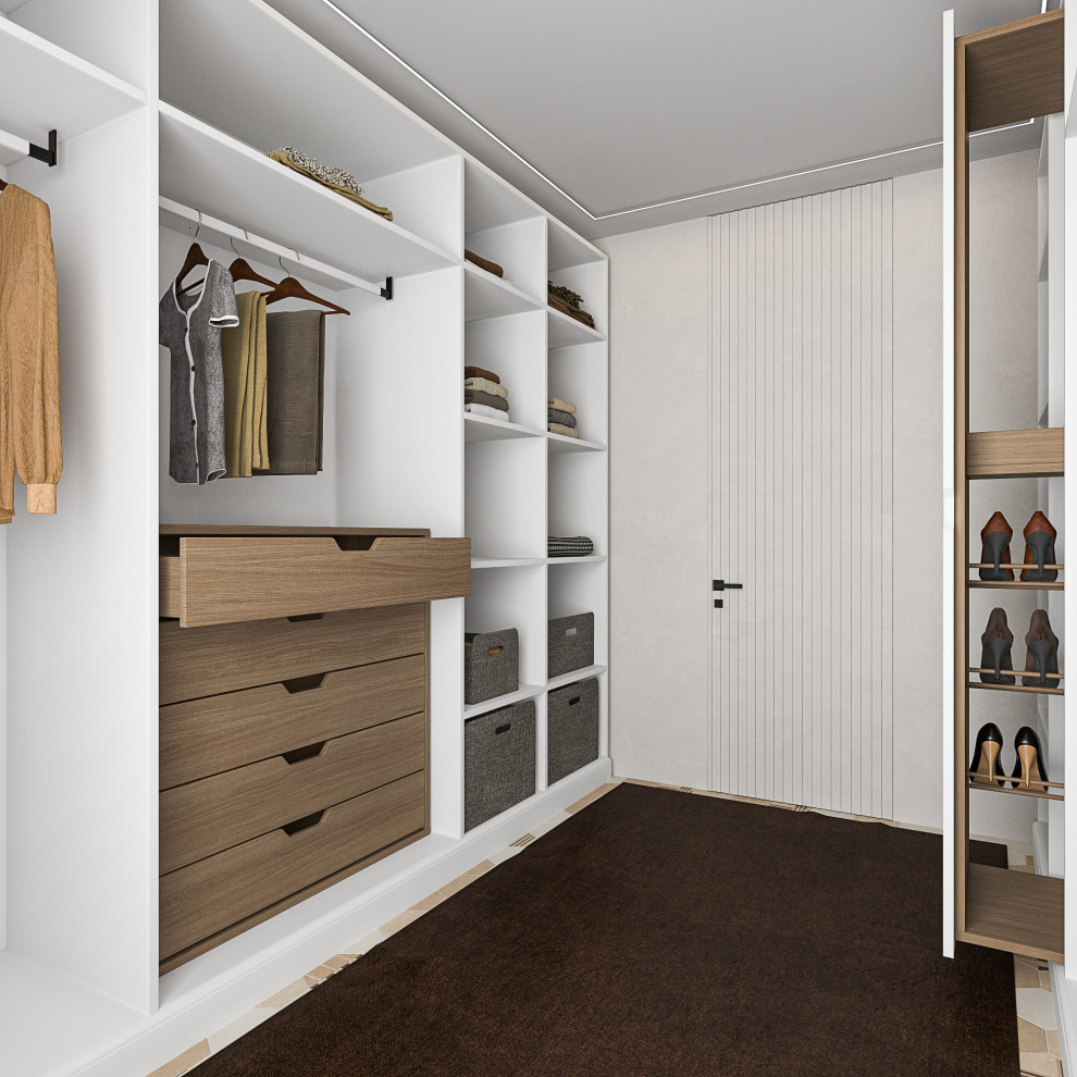 Гардеробная в проекте квартиры джапанди