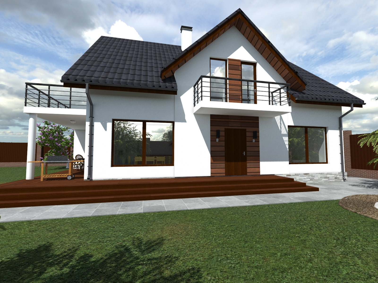 Коттедж в разной отделке