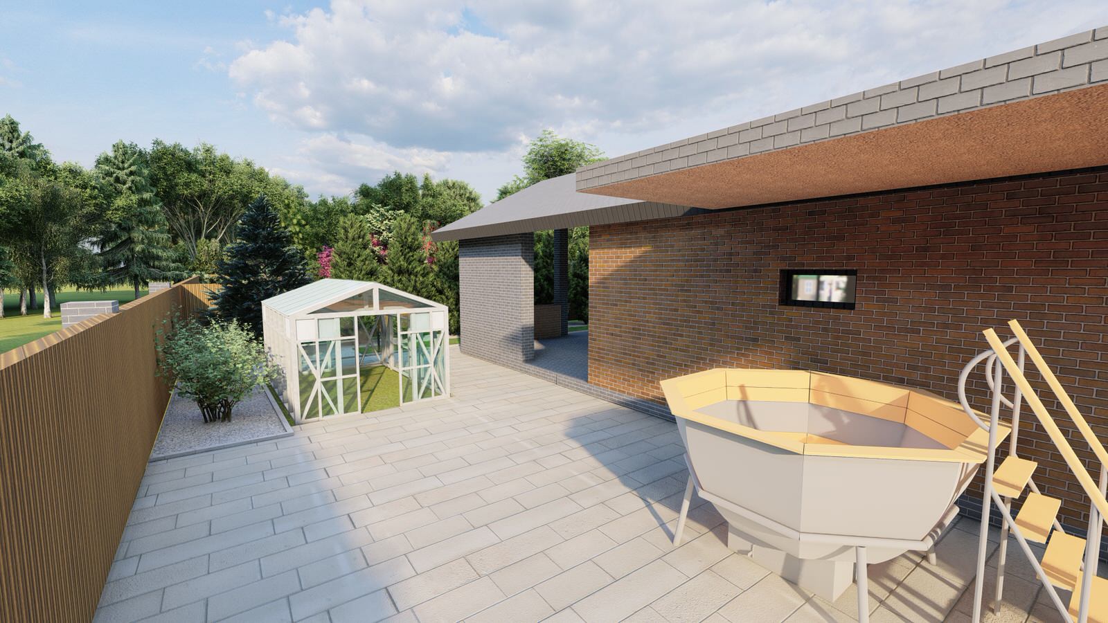 Ландшафтный дизайн 25 соток в д. Большая Ельня