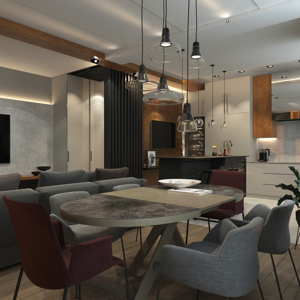 Квартира с элементами индустриального стиля