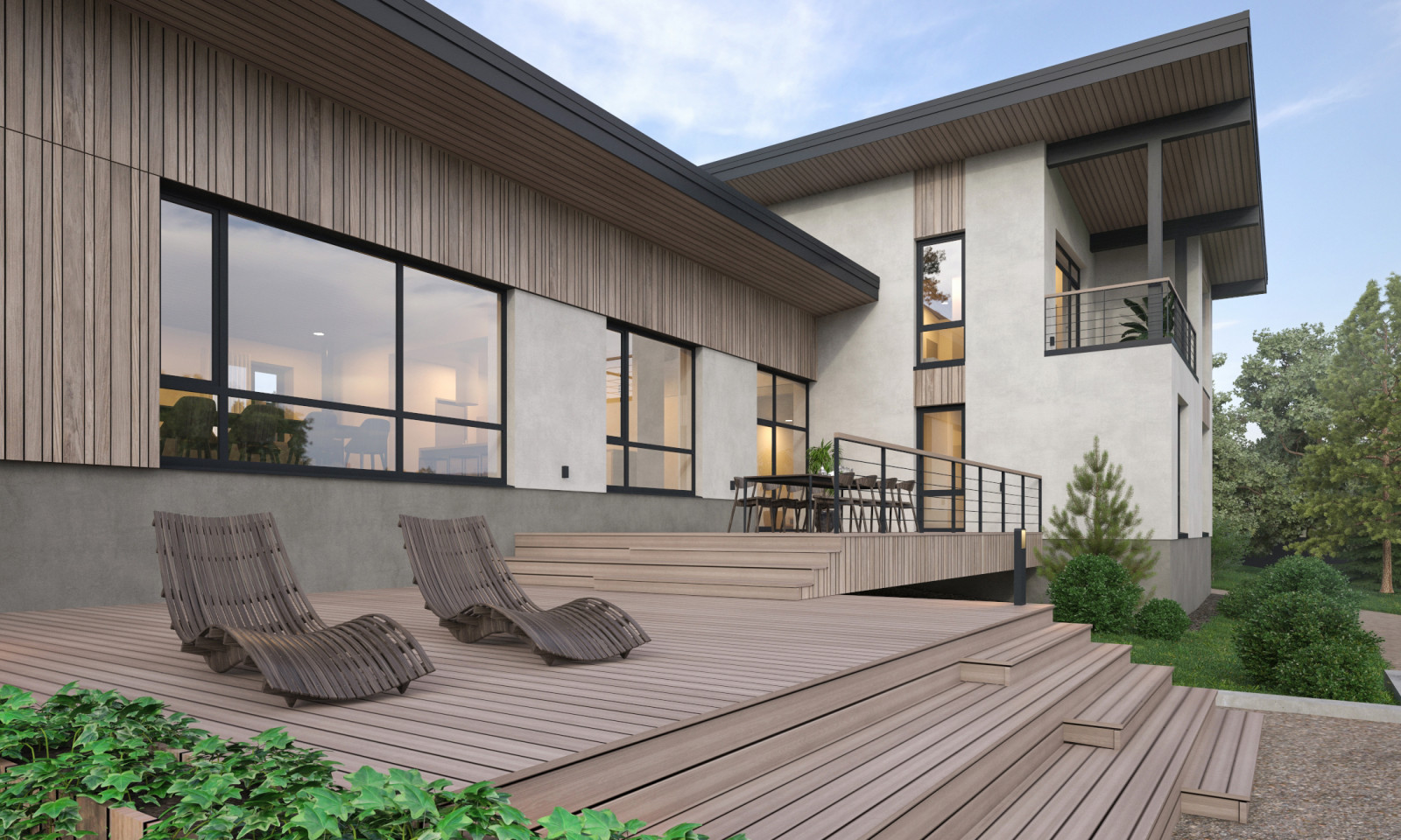 Коттедж на склоне