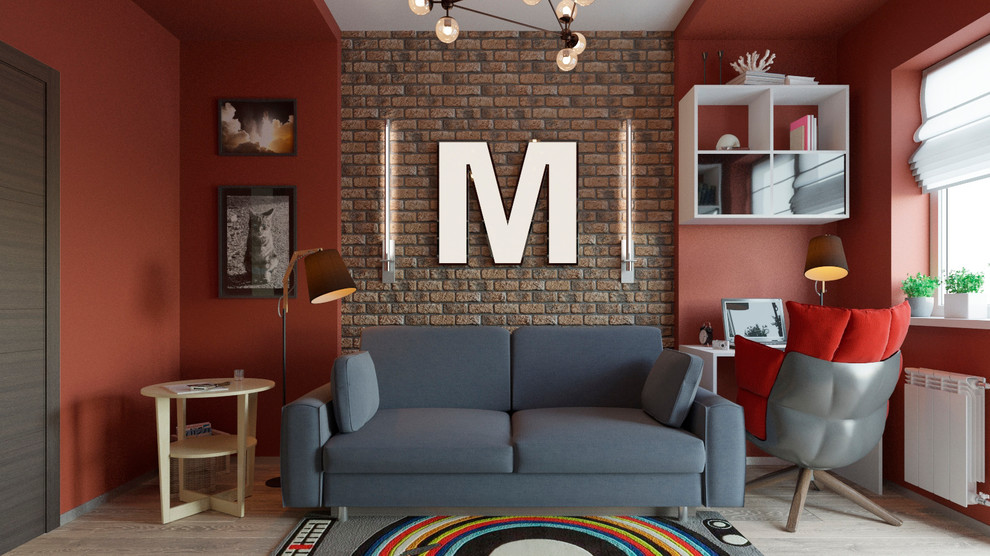 Современный интерьер с элементами лофт