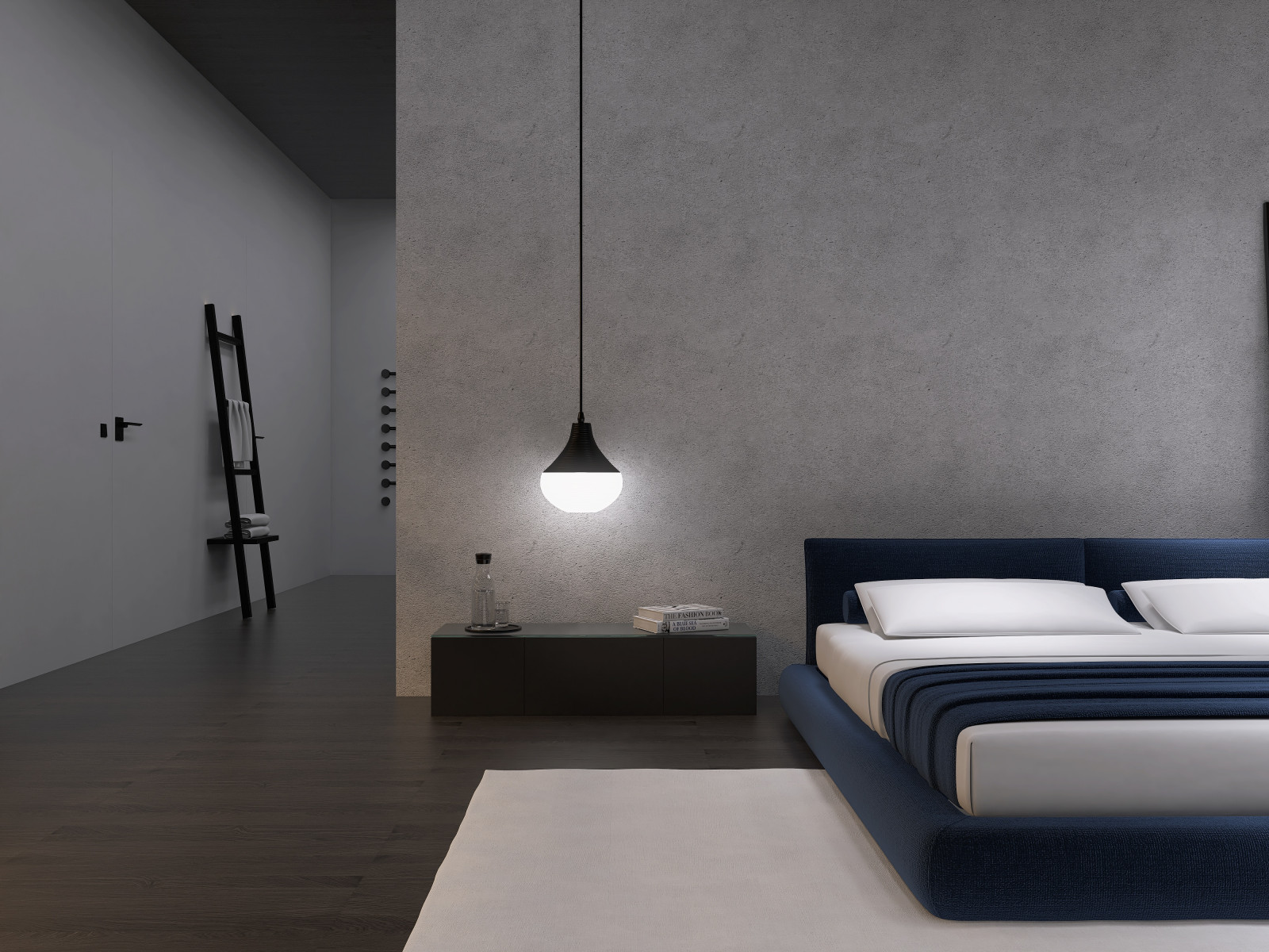 Спальня с атмосферой спокойствия интерьер мастер блока спальни с ванной