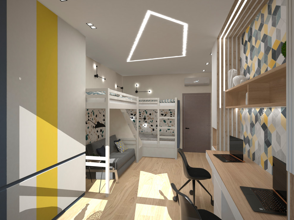 Квартира для семьи с тремя детьми "Стоун терапия"